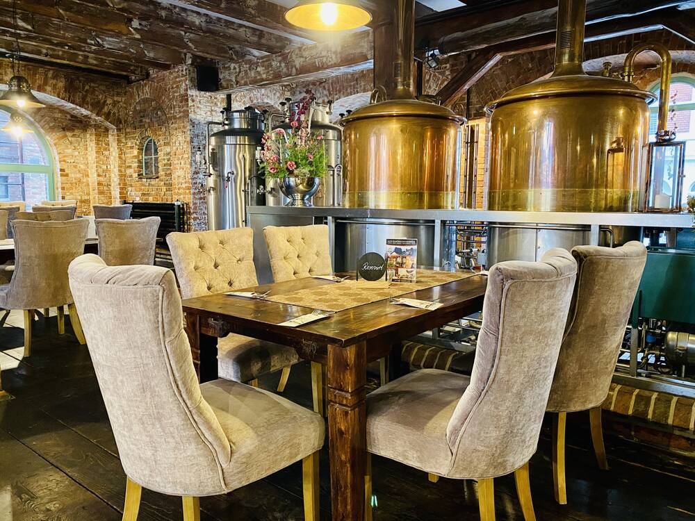 Essen im Restaurant Brauhaus